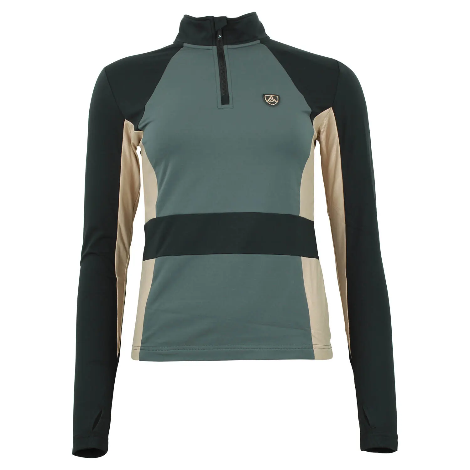 T-shirt 1ere peau avec zip femme Peak Mountain